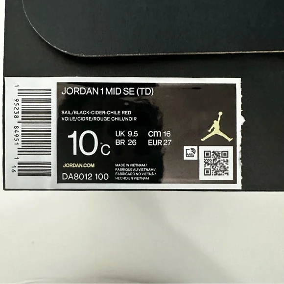 Jordan 1 Mid SE Brushstroke-Brand New Size 10 - Picture 6 of 9